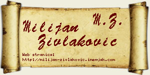 Milijan Zivlaković vizit kartica